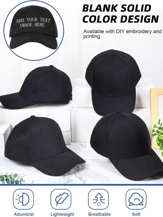 Adjustable 24-Pack Baseball Caps for Men & Women - Stylish, Versatile Headwear main image 5